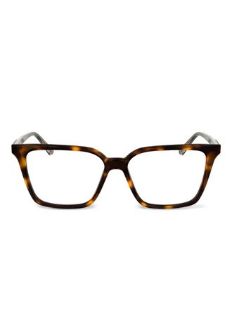 Calvin Klein tortoiseshell squared glasses - Brown