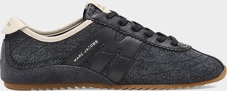 Marc Jacobs The 400 Bleecker Denim and Leather Low-Top Sneakers
