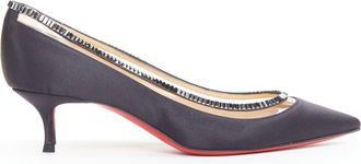 Christian Louboutin Satin Crystal Kitten