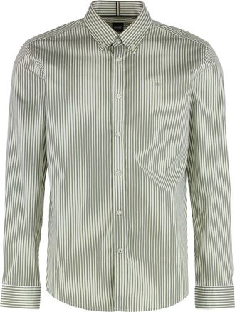 BOSS Camicia Oxford a righe - Verde