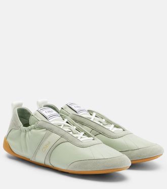 Chlo&eacute; Chloe Kick leather-trimmed sneakers