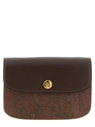 Etro Brown Paisley Print Small Crossbody Bag
