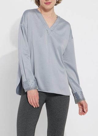 Lyssé Icyln Beaded Satin Top