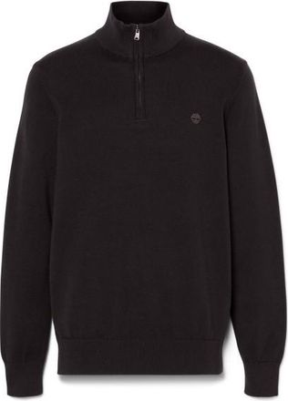 Timberland Williams River Cotton YD 1/4 Zip Sweater Pullover für Herren | schwarz