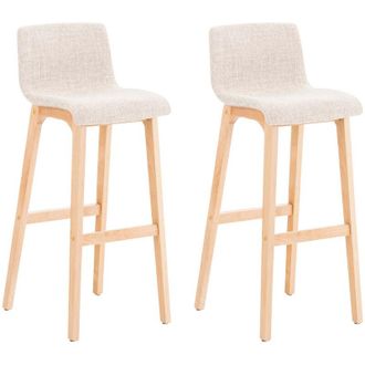 Clp Clp - Set De 2 Taburetes Hover En Tela Crema
