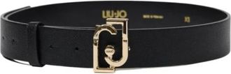 Liu Jo Riem met Gesp en Strikdetail - Dames - Riemen - Zwart - ONE Size - Leer - Accessoires