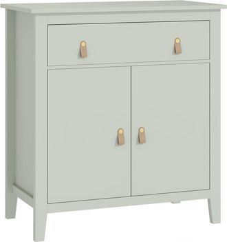 HOMCOM Aparador de sal&oacute;n 80x40x90 cm verde