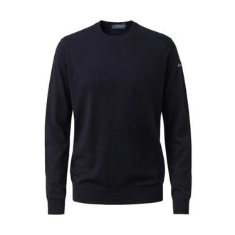 Saint James Round-neck Knitwear, male, Blue, Size: XL Accessories