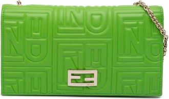 Fendi Pre-owned Mini Bags, female, Green, Size: ONE SIZE Pre-owned Vintage Leather Mini Bag