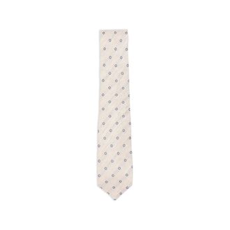 Barba Ties, male, Beige, Size: ONE SIZE Floral Pattern Tie