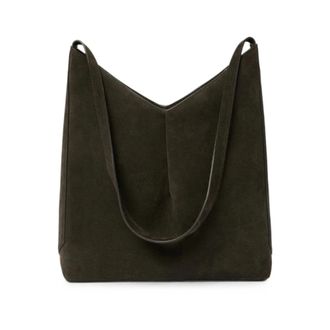 STUDIO NICHOLSON Hoho Suede Bag - female - Studio Nicholson - Shoulder Bags - Brown - ONE SIZE - Bags