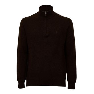 Polo Ralph Lauren Merino Ribbed Quarter-Zip Wool Sweater