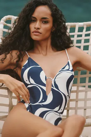 Farm Rio Plunge One-Piece Swimsuit