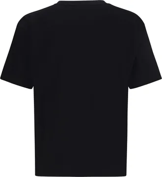 Valentino Mens T-Shirt With A Made Valentino Print Nero-Rosso Cotton T-Shirts Nero/rosso And Polos