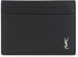 Saint Laurent Wallets & Cardholders, male, Black, Size: ONE SIZE Grained Calf Leather Wallet