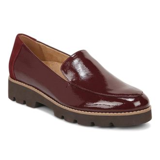 Vionic Kensley Loafer Womens US 7.5 Red Patent Leather Slip-On Shoes KHD2678