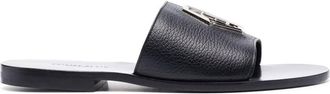 Philipp Plein logo-skull flat sandals - men - Calf Leather/Calf Leather/Calf Leather - 40 - Black