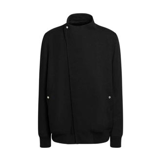 Rick Owens Light Jackets, male, Black, Size: S Black Bomber Coat