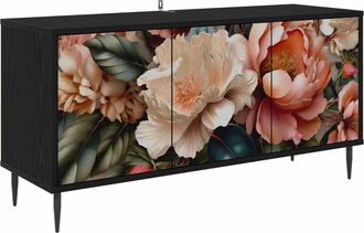 vidaXL Mueble De Tv Borne 102 X 33 X 51 Cm Roble Negro Vidaxl