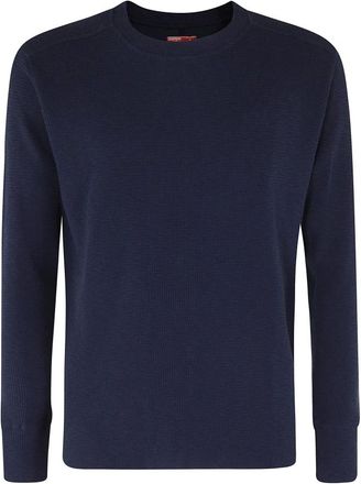 Fortela Truien & Vesten, Heren, Blauw, L, Katoen, Geremia Maglia in Jersey Waffle