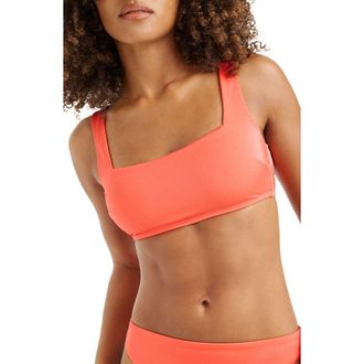 Vitamin A Mika Bikini Top in Coral at Nordstrom, Size X-Large