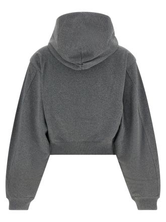 Alexander Wang Logo-Print Cotton Sweatshirt - Gray