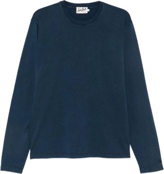 MC2 Saint Barth Miles RAW Long Sleeve Top - Heren - Longsleeves - Blauw - L - Katoen - Tops