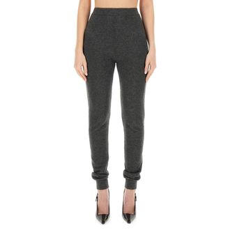 Saint Laurent Dames, Broeken, Grijs, Maat: S Kasjmier