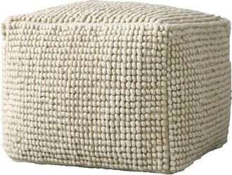 Bloomingville Fleur de sel Pouf, H 50 x W 60 cm, natur