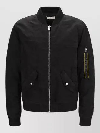 Fendi ribbed nylon bomber jacket