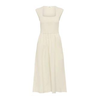 Soaked In Luxury Simone Phoebe Dress - Dames - Jurken - Beige - Maat: L
