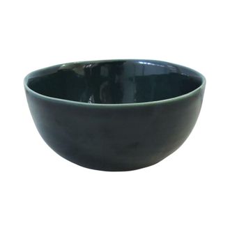 Decoclico Set de 4 cuencos de cer&aacute;mica verde ingl&eacute;s