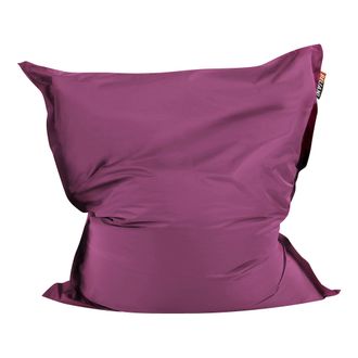 Beliani Puf Coj&iacute;n Grande Morado Cremallera Asiento Funda Poli&eacute;ster 140x180cm Moderno Fuzzy