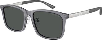 Emporio Armani Dark Grey Square Mens Sunglasses EA4241D 620687 57