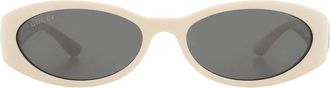 Gucci Grey Oval Ladies Sunglasses GG1660S 004 54