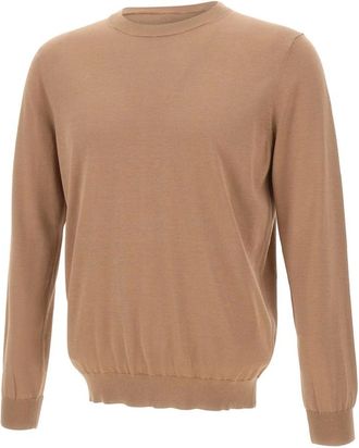 KANGRA Rondgebreide trui - Heren - Ronde hals truien - Bruin - 2XL - Katoen - Truien & Vesten