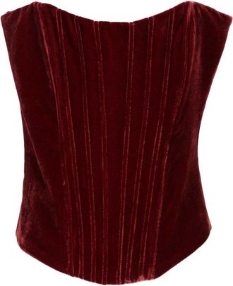 Raquel Diniz Tops, Dames, Rood, S, Polyester, Elena Corset Top