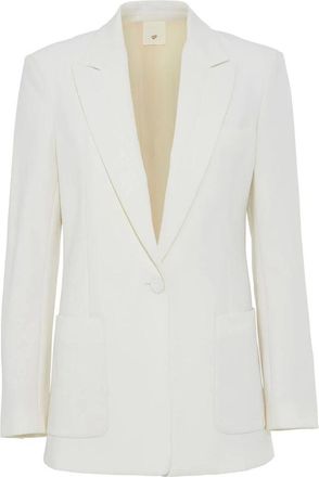 Julie Fagerholt - Heartmade Klassieke Blazer Jas Off White - Dames - Blazers - Wit - M - Polyester - Jassen