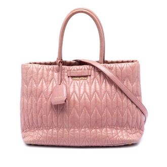 Miu Miu Pre-owned Miu Miu Vitello Shine Trapu Tote Ladies 4FO4FPLZYKPIMPRV