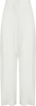 Lethicia Bronstein Pantaloni Willow con inserti in pizzo - Bianco