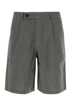 Gimaguas Dark Grey Linen Blend Bermuda Shorts