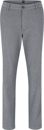 HUGO BOSS Mens Kane Solid Patterned Straight Chinos in Dark Blue - Size 38W/32L