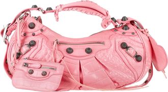 Balenciaga Balenciaga Small Le Cagole schoudertas in roze lamsleer