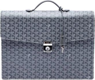 Goyard Pre-owned Serviette Chypre - Dames - Vintage Handtas - Grijs - ONE Size - Leer - Vintage