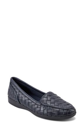 Easy Spirit Devit Woven Apron Toe Flat in Dark Blue at Nordstrom, Size 6.5
