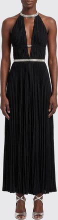 Alaia Abito in viscosa plissettato con fettucce metallizzate Ala&Iuml;a