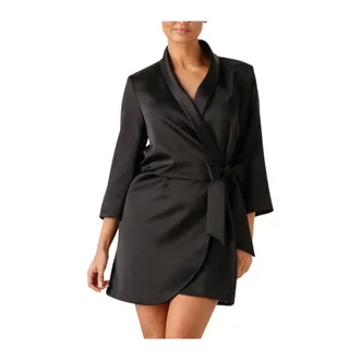 Ibana Kleedjes, Dames, Zwart, M, Leer, Dulce Mini Jurk
