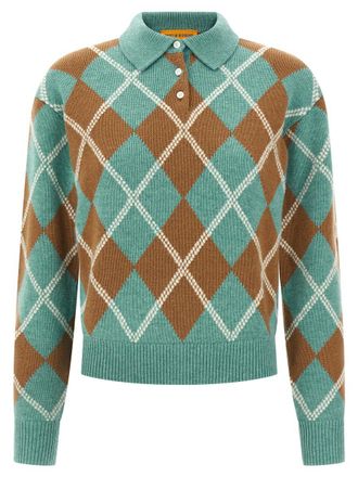 Guest In Residence Collegiate Argyle Polo Shirt