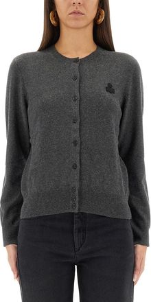 Isabel Marant Mona Cardigan With Logo-Donna