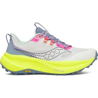 Saucony Xodus Ultra 4 Trail Running Shoe in White/Citron at Nordstrom, Size 9.5